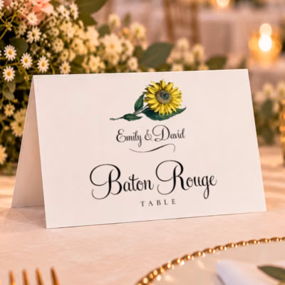 Tented Table Card